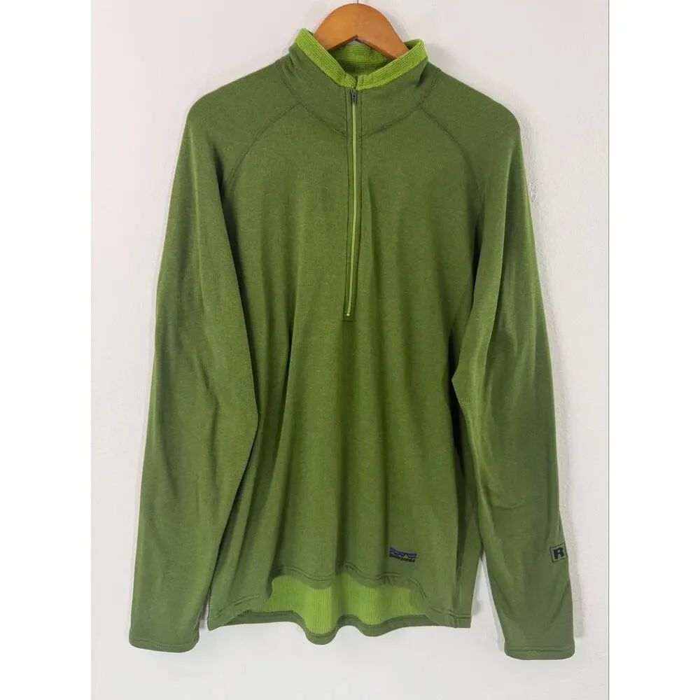 Patagonia R1 Regulator 1/4 Zip Pullover Green Men’s L Made USA Vintage